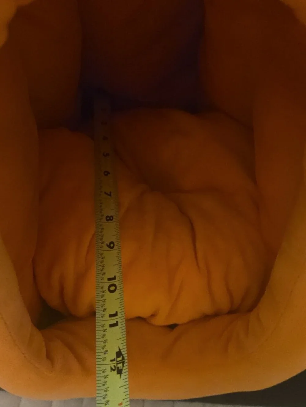 Plush Orange Pumpkin-Shaped Cat Bed With Removable Pillow.